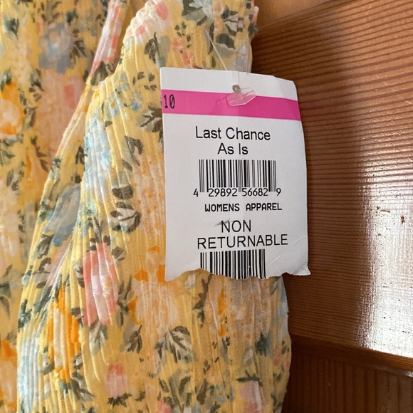 NWT All in Favor All in Yellow Floral Mini Dress - Picture 8 of 11